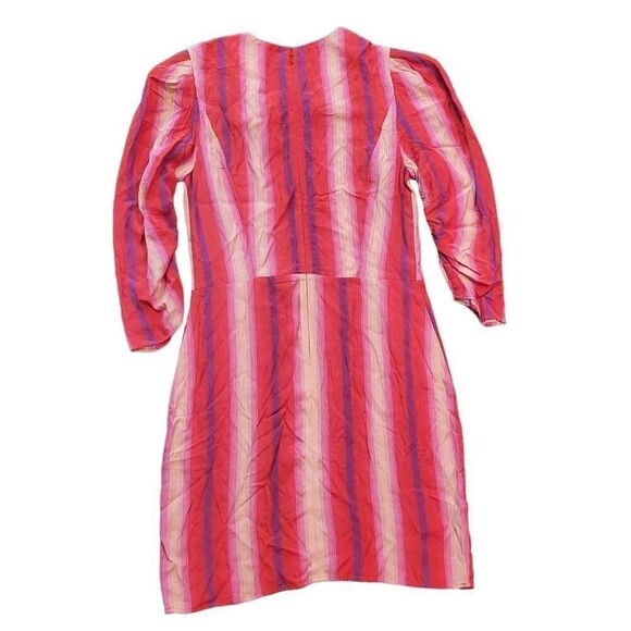 Something Navy Arielle Charnas Striped Goji Bold Summer Mini Dress Pink XS - Picture 3 of 6